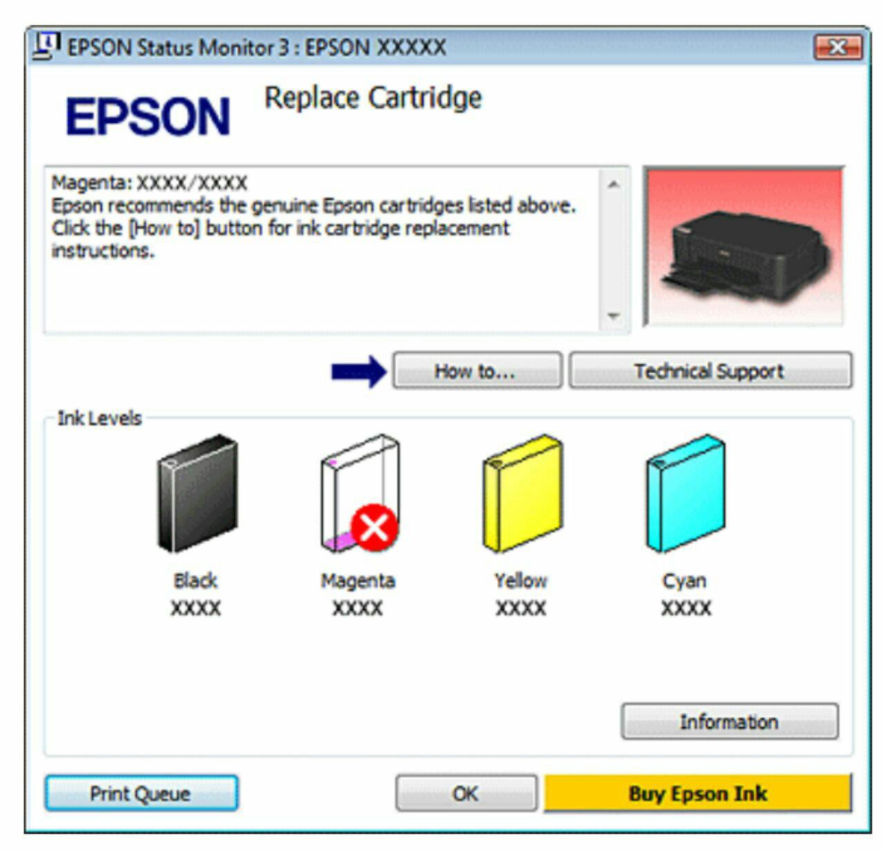 آموزش ریست کارتریج پرینتر اپسون مدل Epson L455