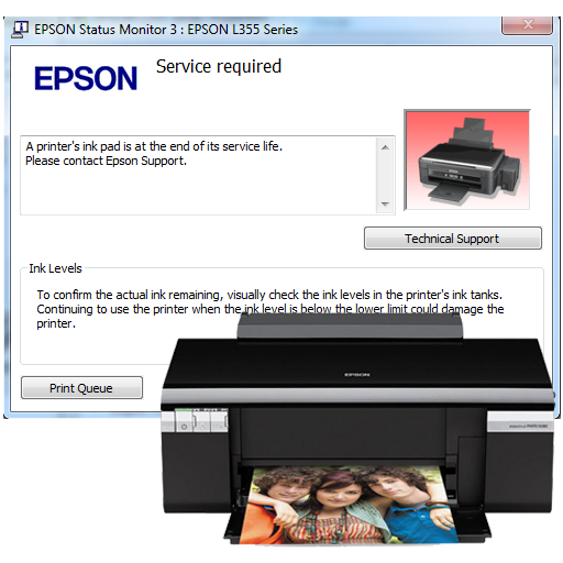 آموزش ریست پرینتر Epson R295