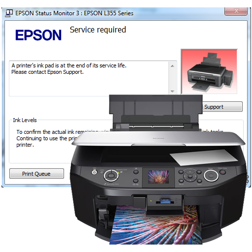 آموزش ریست پرینتر Epson RX610