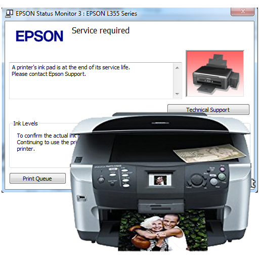 آموزش ریست پرینتر Epson RX600