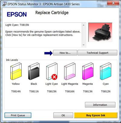 آموزش ریست کارتریج پرینتر اپسون مدل Epson L1300